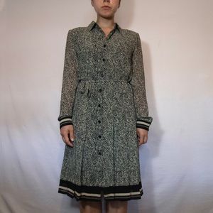 Vintage Grey Chevron shirt dress